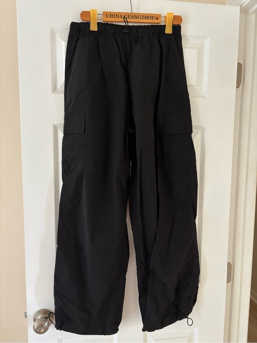 PINK Victoria's Secret Black Cargo Jumpsuit-Style Pants